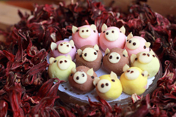 istock chocolates  pig snack - on dried okra. 508201167