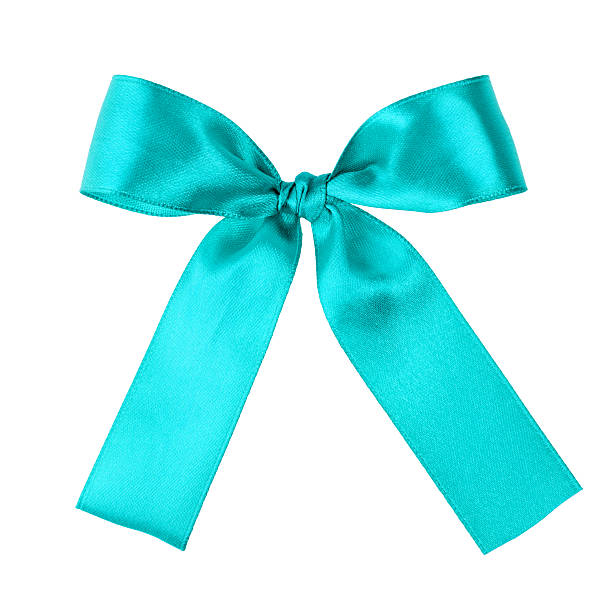 istock turquoise blue ribbon to put on your present 508201329