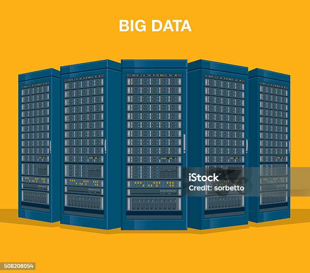 Network Server Stock Illustration - Download Image Now - Mainframe, Security, Network Server