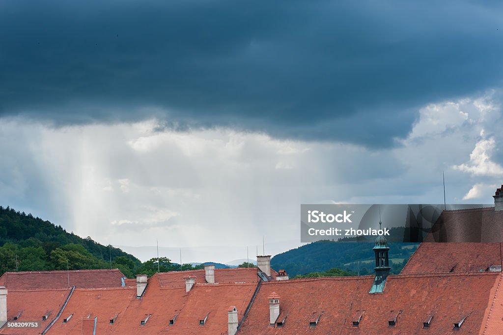 cloud over the roof Blue Stock Photo