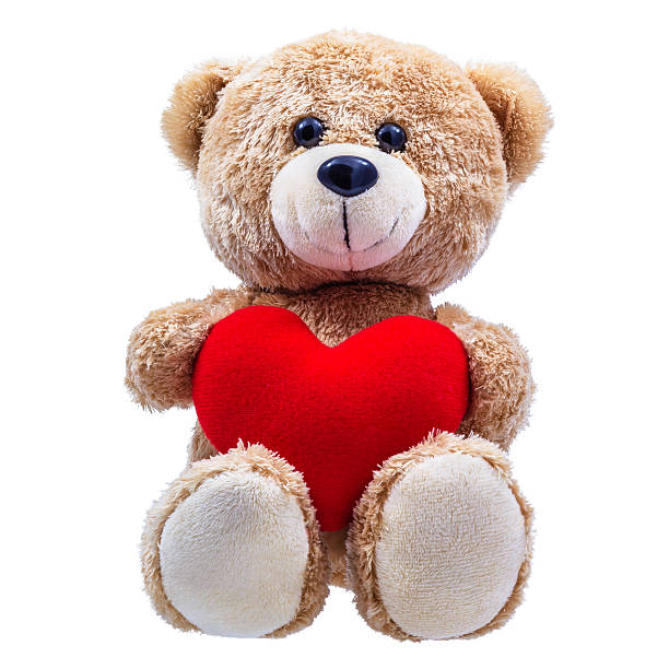 istock Teddy bear with Red heart-shaped pillow 508210852