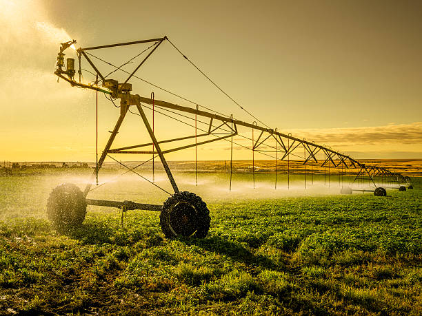 Irrigator Machine at palouse stock photo