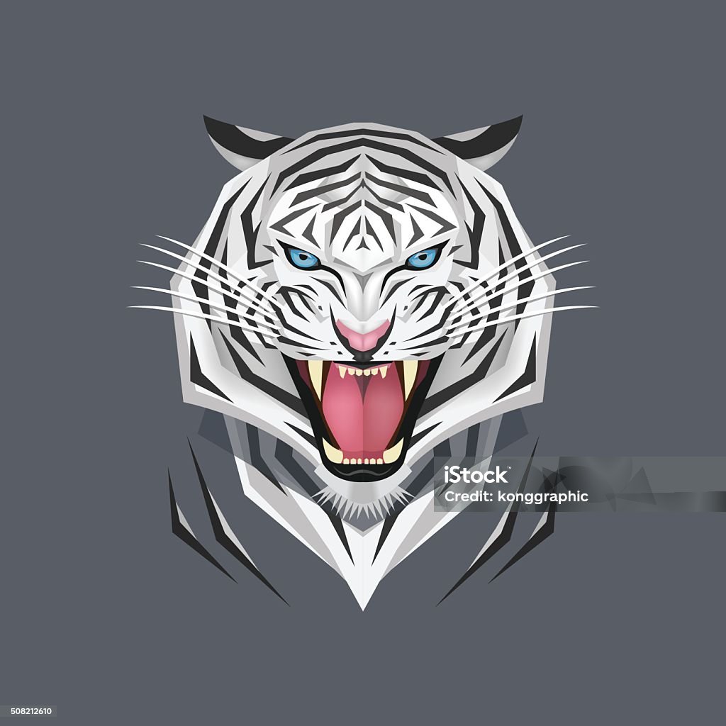 White tiger head, Vector illustration Vector illustration concept of White tiger head White Tiger stock vector