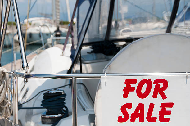 Boat for sale stock photo