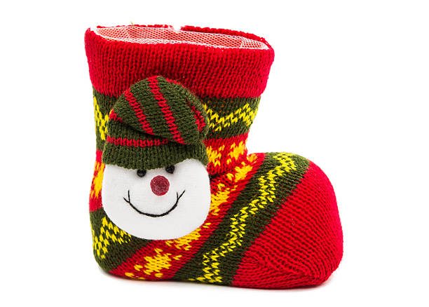 istock Christmas stocking with a snowman 508218022