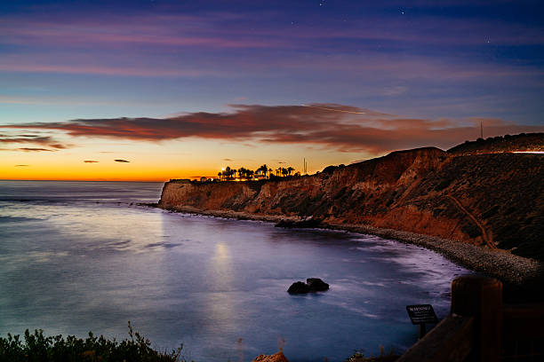 Nautical Twilight at Point Vicente stock photo