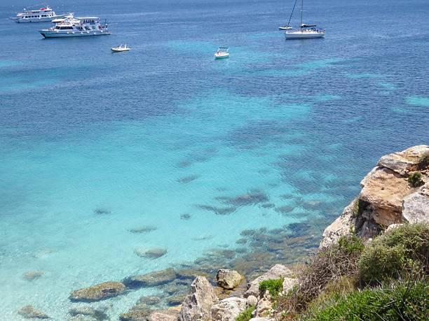 Favignana praia - fotografia de stock