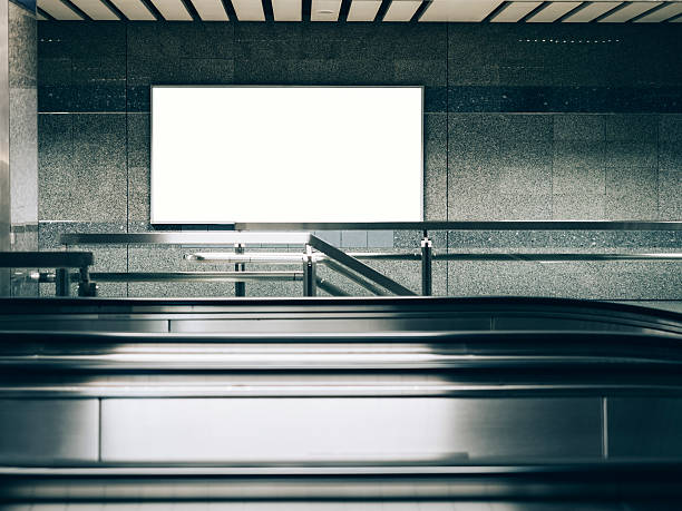 istock Blank Billboard Banner Mock up Light box in subway station 508221114