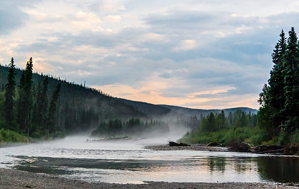 istock Foggy river after a heavy thunderstorm 508221550
