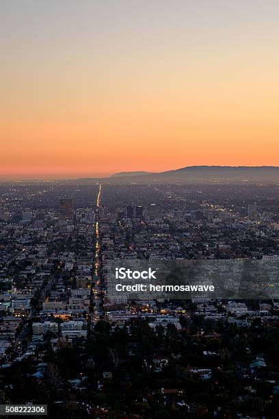 Los Angeles And Palos Verdes From Griffith Observatory Stock Photo - Download Image Now