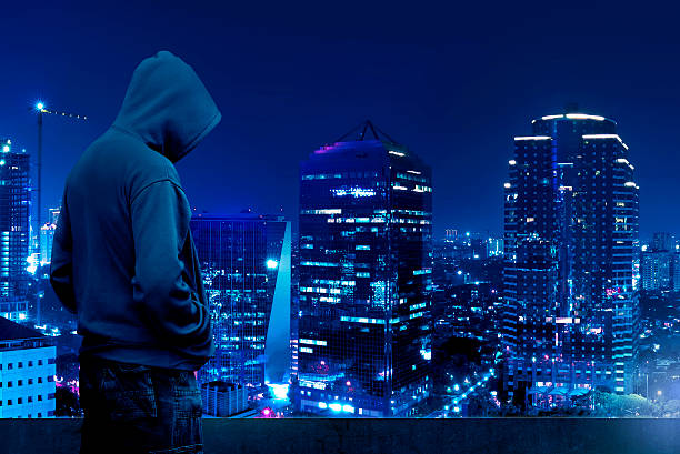 istock Computer hacker silhouette of hooded man 508222764