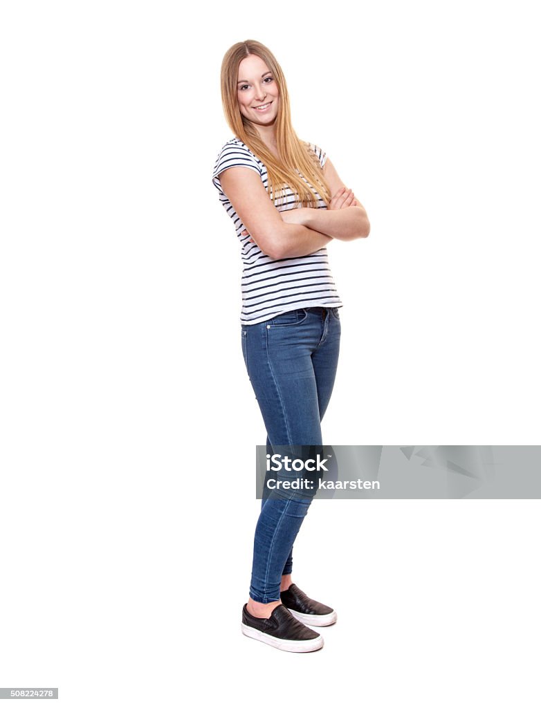 Attractive young woman Attractive young woman. All on white background. Cut Out Stock Photo