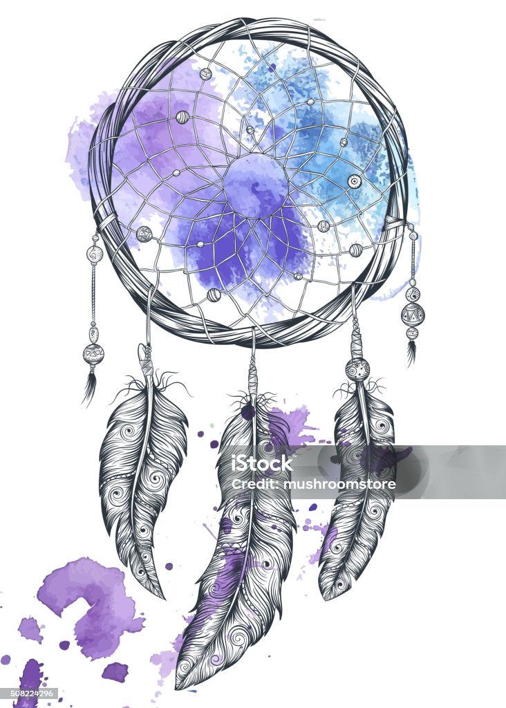 Dream catcher. Hand drawn. Dream catcher. Isolated hand drawn vector illustration. Arts Culture and Entertainment stock vector