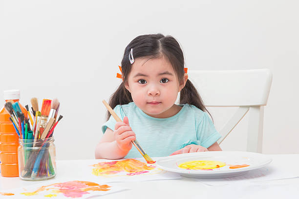 istock Little Girl Painting 508228387