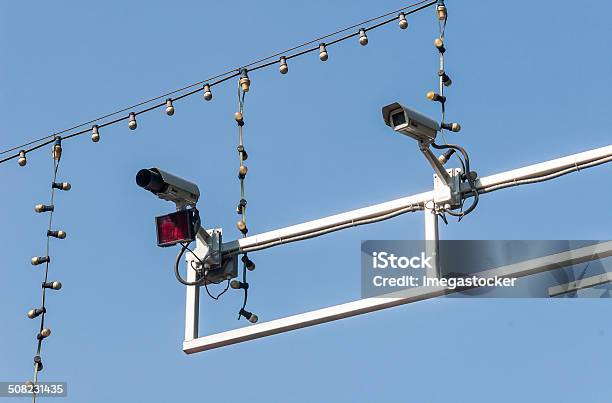 Road Surveillance Cameras Stock Photo - Download Image Now - Blue, City, Cityscape