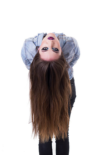 istock Gorgeous young rebel long haired girl with intense makeup 508232409