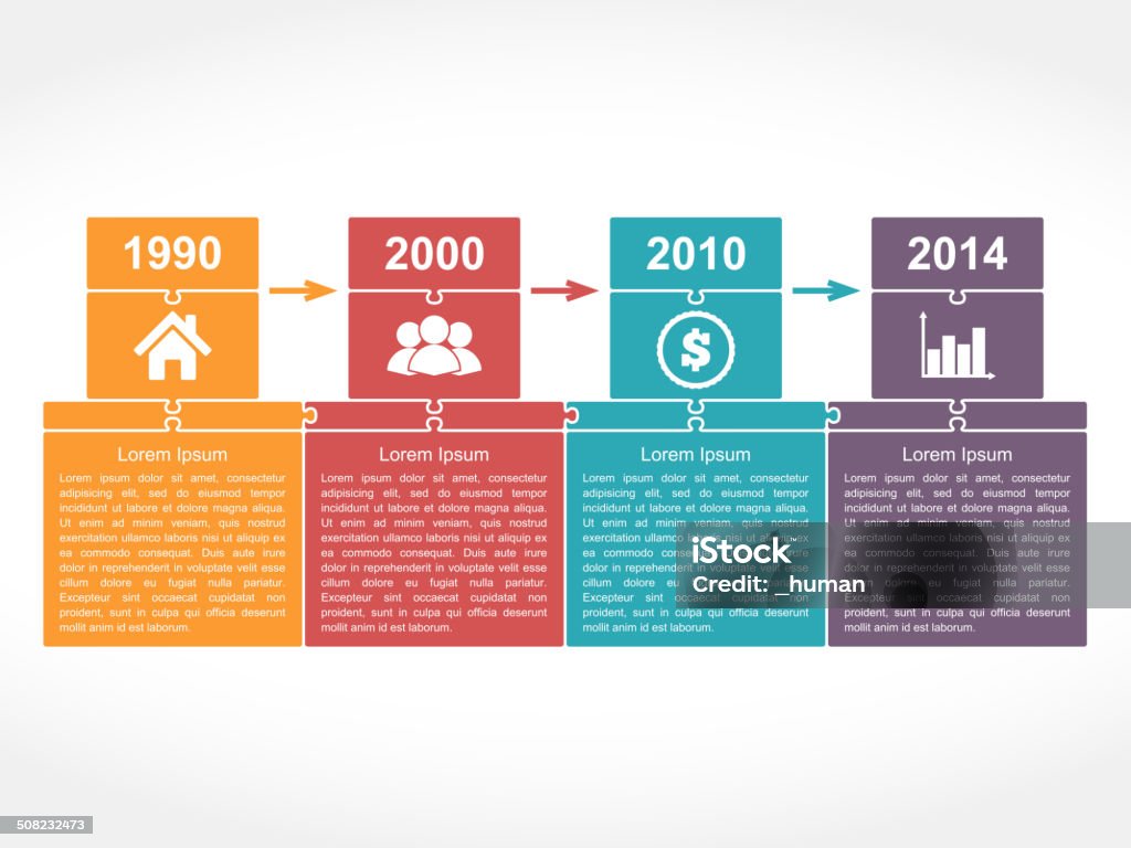 Timeline Design Box Timeline Design Template Stock Illustration - Download Image Now - Box ...