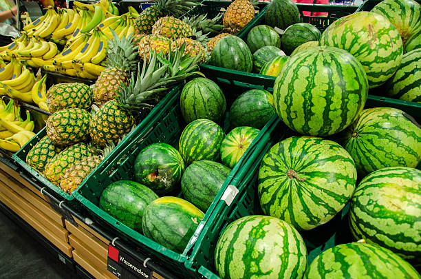 Some fruits in a supermarket