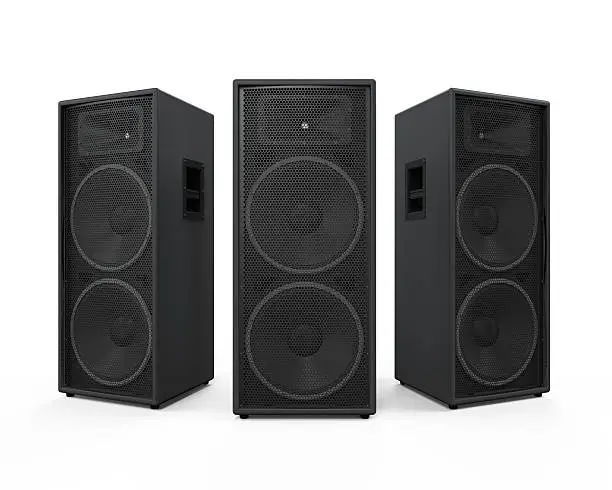Audio Speakers isolated on white background. 3D render