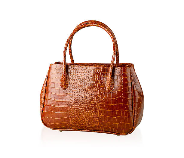 istock Brown crocodile leather woman's handbag isolated 508235025