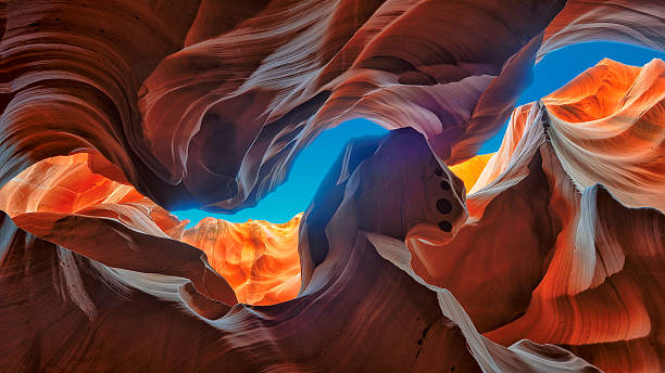 Colours of Antelope Canyon, Arizona Antelope Canyon in the Navajo Reservation near Page, Arizona USA lower antelope stock pictures, royalty-free photos & images