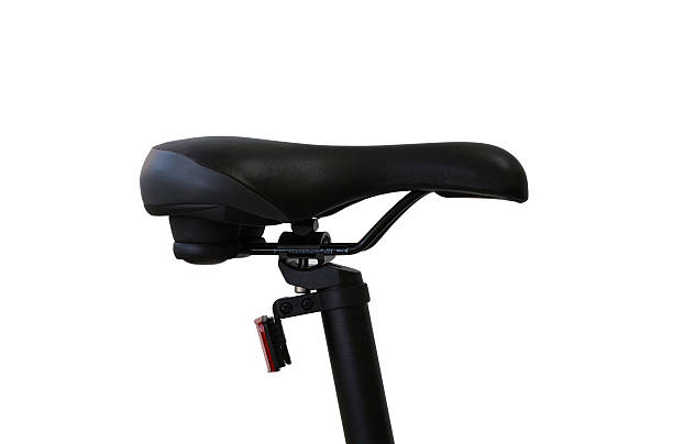 istock closeup of a bicycle saddle at the white background 508249196
