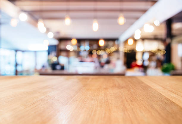 istock Table top Counter with Blurred Bar Restaurant backgroud 508251608