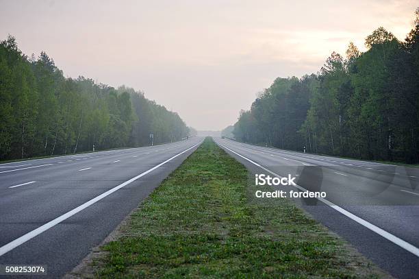 Desert Highway Without A Car Stock Photo - Download Image Now - Asphalt, Blue, Car