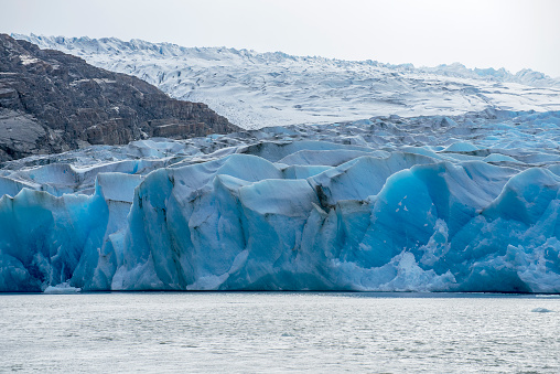 La capa de hielo en el glaciar del lago gris, Patagonia photo