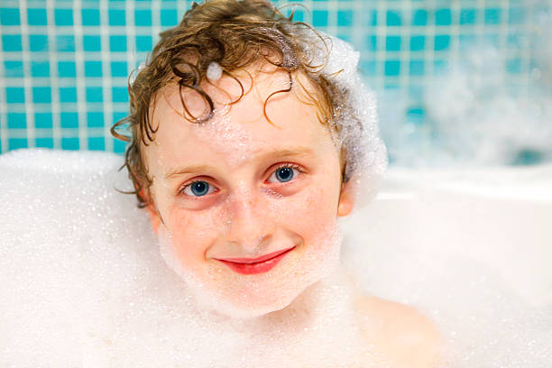 istock Little boy in the bath with plenty of foam 508254938
