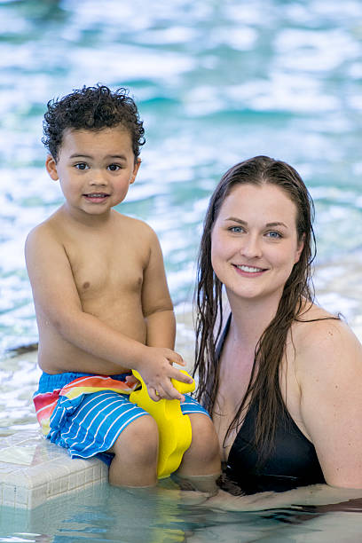 istock Mother and Son at the Pool 508255264