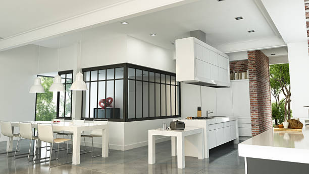 istock Luxurious industrial style house interior 508258094