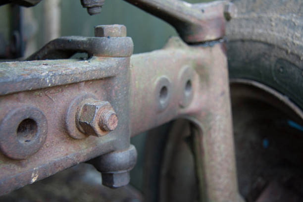 istock Old, rusted tractor steering rack and wheel 508258762
