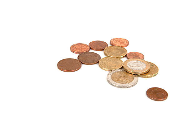 istock Coins euro isolated on the white background 508260420
