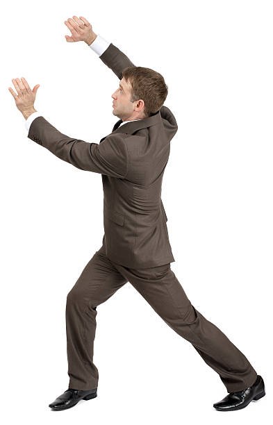 istock Businessman holding invisible thing 508263160