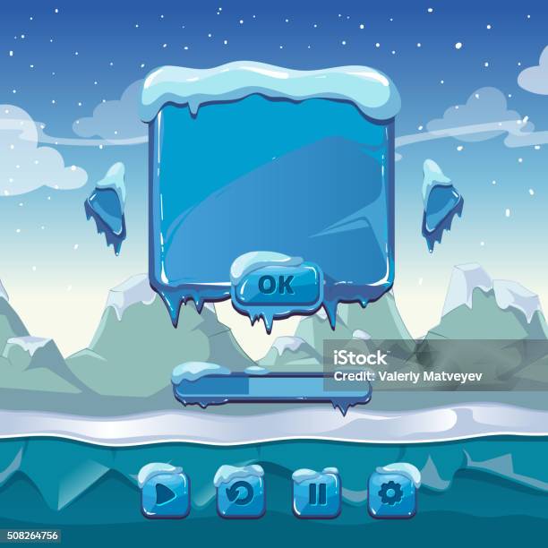 Main Winter Game Menu Stock Illustration - Download Image Now - Ice, Leisure Games, Arctic