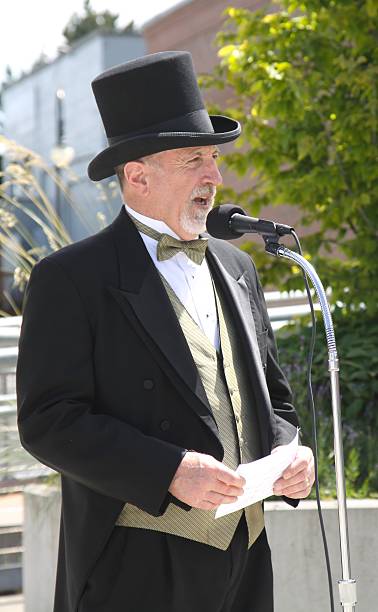istock Senior Adult With Top Hat Talking 508270853