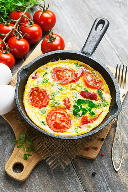 istock Omelet with vegetables and cheese. Frittata 508271559