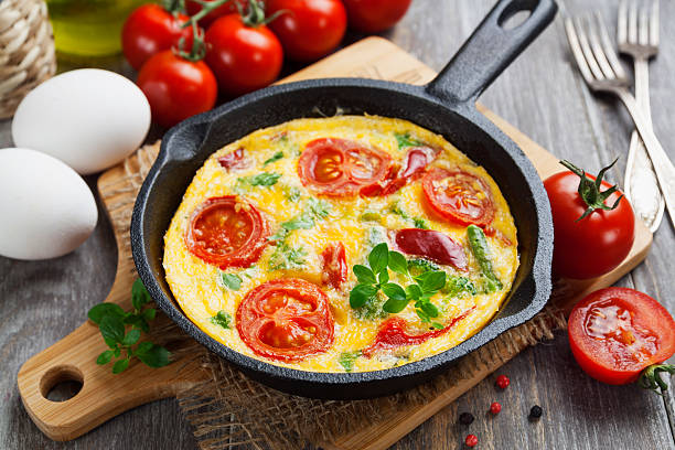 istock Omelet with vegetables and cheese. Frittata 508271563