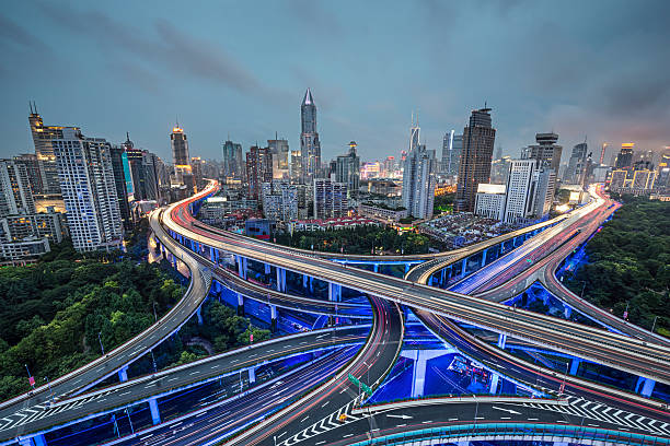 上海高速道路 - 延安 ストックフォトと画像