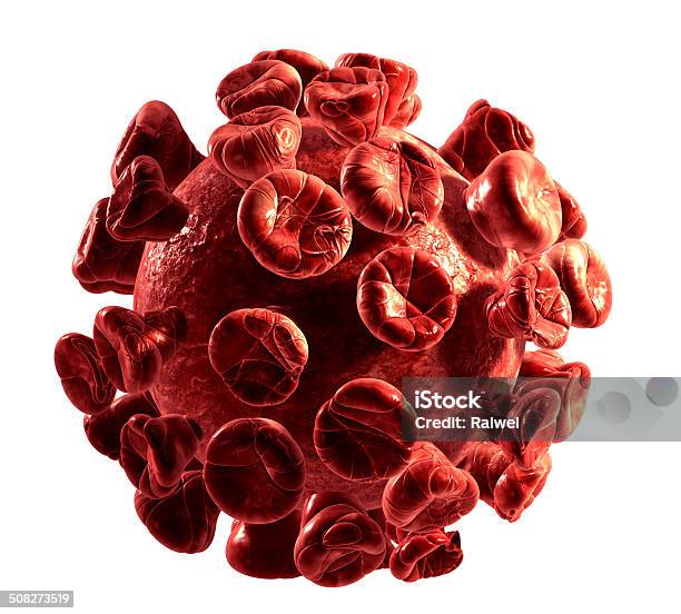Detailed 3d Illustration Of Viruses And Blood Cells Stock Photo - Download Image Now