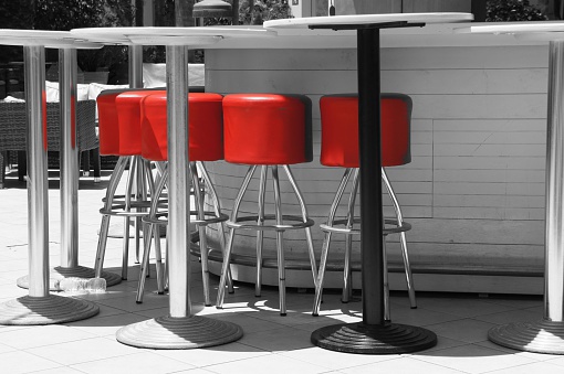 red bar stools in crete