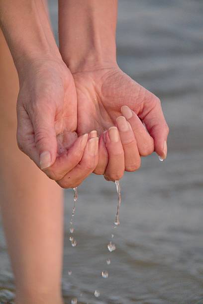istock Water drops in woman hands 508275285