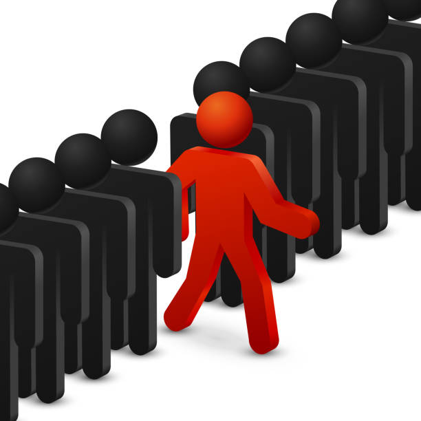 istock Leadership and originality concept. Run to opportunities. Vector illustration 508283284