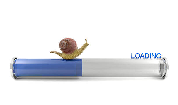 Speed and success concept, snail with jet