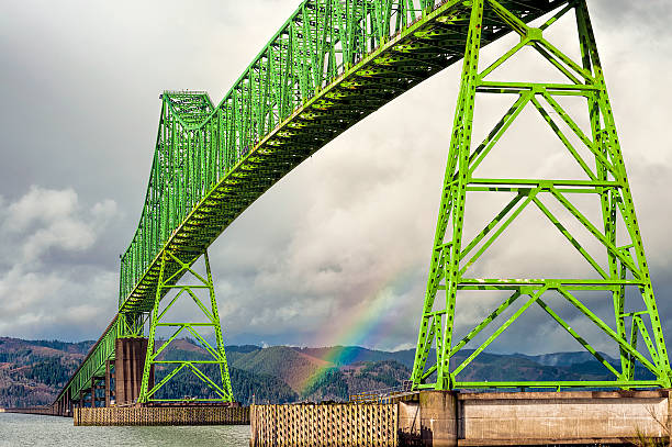 포 마일 걸리죠 메글러 다리 애스토리아 오리건 - astoria washington bridge 뉴스 사진 이미지