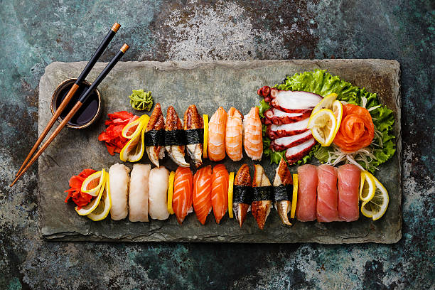 istock Sushi Set nigiri and sashimi 508288386