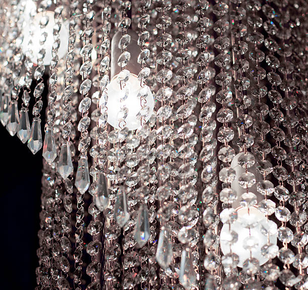 istock Brass chandelier with crystal. 508288526