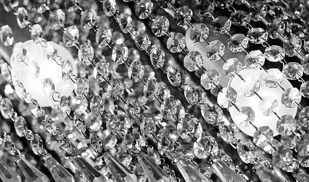 istock Brass chandelier with crystal. 508288528