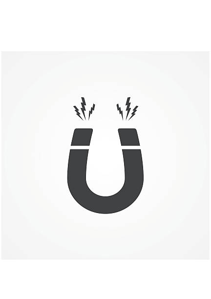 아이콘크기 말굽 자석, 관광명소 미국인이 달성한 위대한 업적의 상징입니다. 평편 디자인식. 벡터 삽화. - electromagnet stock illustrations